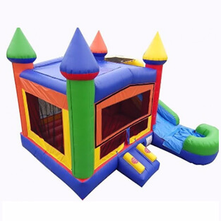 Rainbow Bounce House Slide Combo