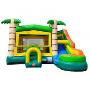 Tropical Bounce House Slide Combo