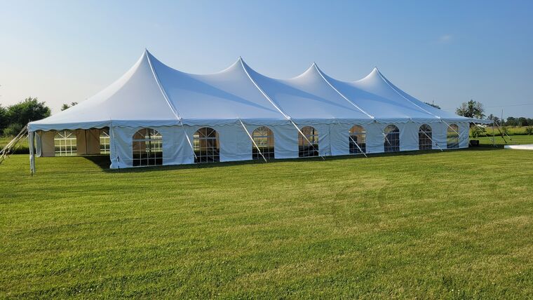 40x100 Pole Tent with Sidewalls